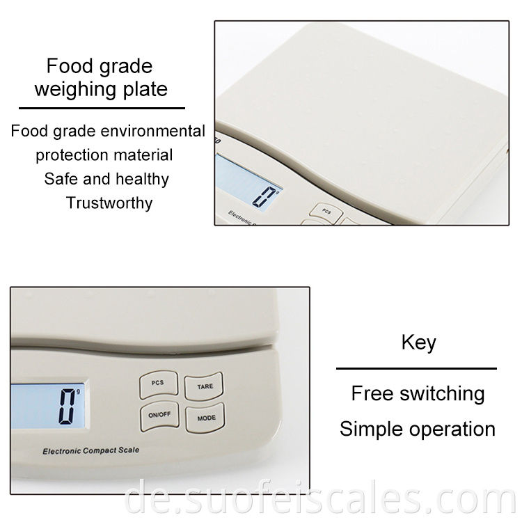 Suofei SF-550 Heiß verkauft kleines elektrisches digitales Küchenpaket wie eine Postskala